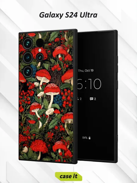 Case it Чехол на Samsung S24 Ultraс принтом Мухоморы