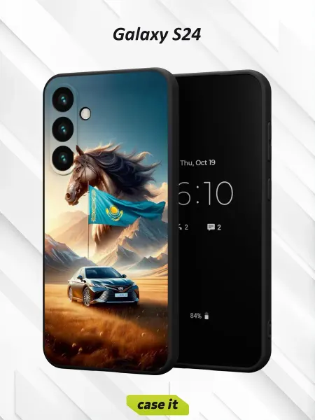 Case it Чехол на Samsung S24с принтом Казахстан