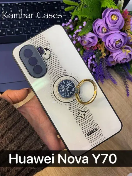 Kambar cases Чехол на телефон Huawei Nova Y70 с кольцом