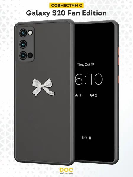 DesignOnCase Чехол Бампер на Samsung S20 FE с принтом Бант