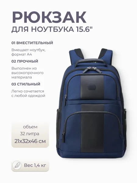 DELSEY Рюкзак для ноутбука повседневный WAGRAM 15.6"