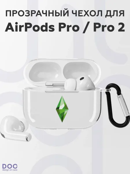 DesignOnCase Чехол на AirPods Pro AirPods Pro 2 с принтом Симс