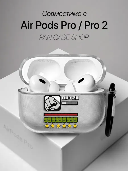 PANCASE Чехол на AirPods Pro Pro 2 с принтом GTA Sanandreas
