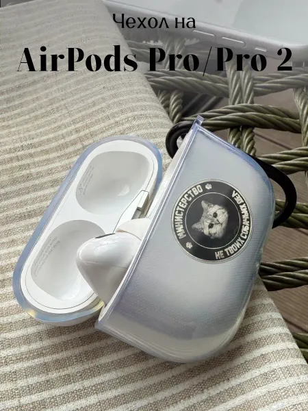 Be Unique Чехол на AirPods Pro и Pro 2 с принтом Котик Мем
