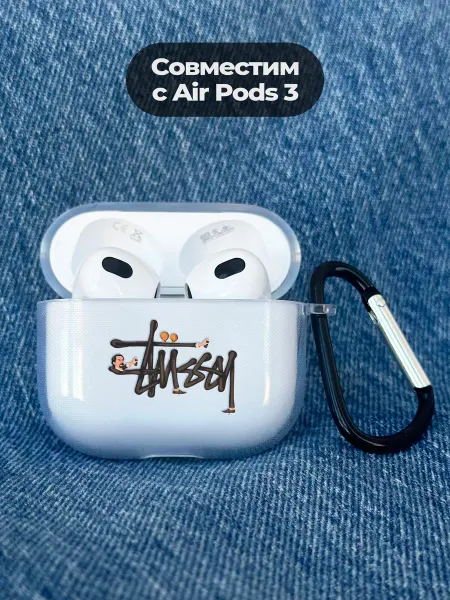 ESSE CASE Чехол на AirPods 3 с принтом Stussy