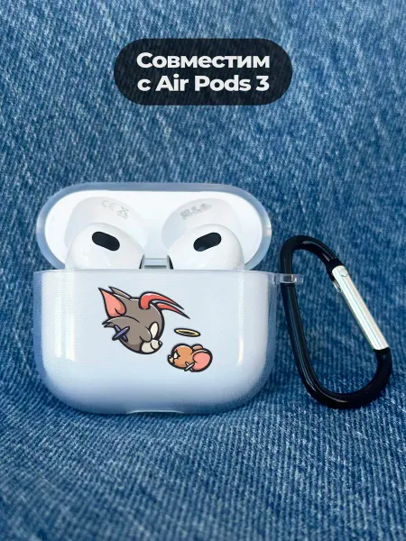 ESSE CASE Чехол на AirPods 3 с принтом Том и джерри