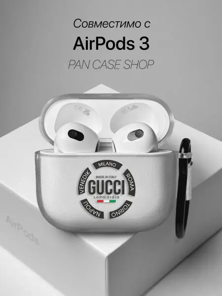 PANCASE Чехол на AirPods 3 с принтом GUCCI Italy
