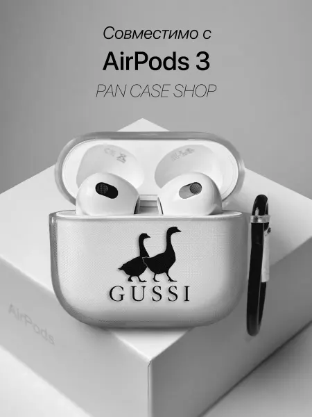 PANCASE Чехол на AirPods 3 с принтом Gussi
