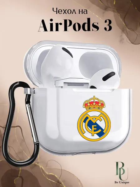 Be Unique Чехол на AirPods 3 с принтом Real Madrid