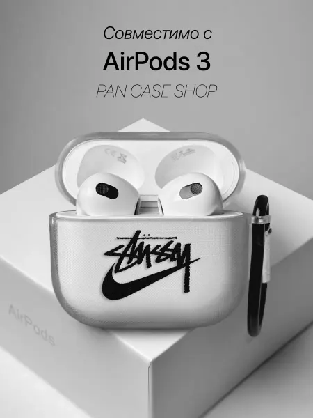 PANCASE Чехол на AirPods 3 с принтом Stussy