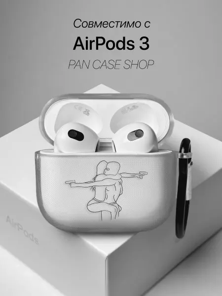 PANCASE Чехол на AirPods 3 с принтом Любовь
