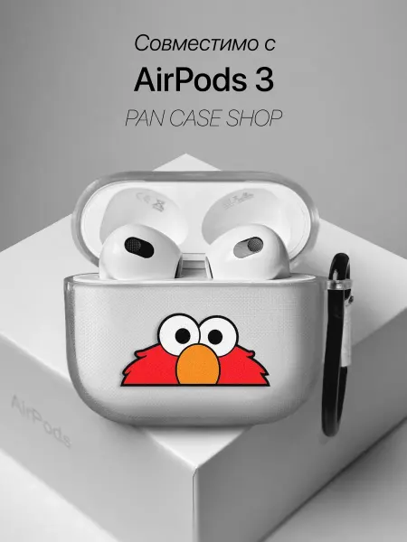 PANCASE Чехол на AirPods 3 с принтом Элмо