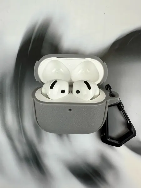 Wowcase Чехол для AirPods 4 ANC под кожу с карабином