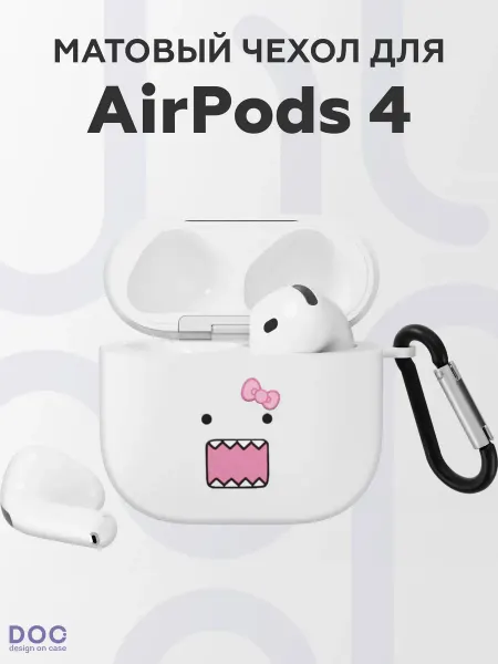 DesignOnCase Чехол на AirPods 4 матовый с принтом Hello Kitty