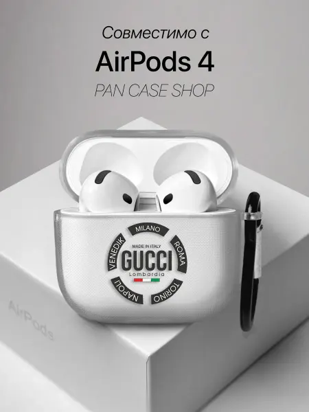 PANCASE Чехол на AirPods 4 с принтом GUCCI Italy