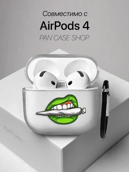 PANCASE Чехол на AirPods 4 с принтом Губы