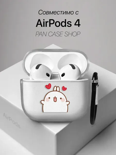 PANCASE Чехол на AirPods 4 с принтом кролик