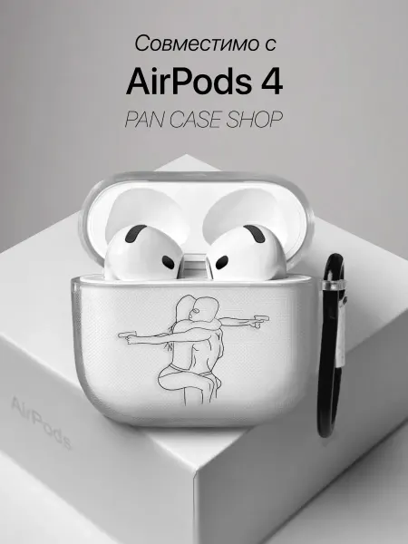 PANCASE Чехол на AirPods 4 с принтом Любовь