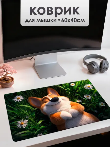 УютПро Коврик для мышки Корги 60х40