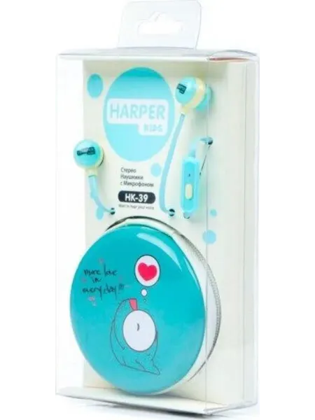 Harper Проводные наушники внутриканальные KIDS HK-39 blue