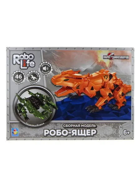 1TOY Интерактивная игрушка динозавр конструктор