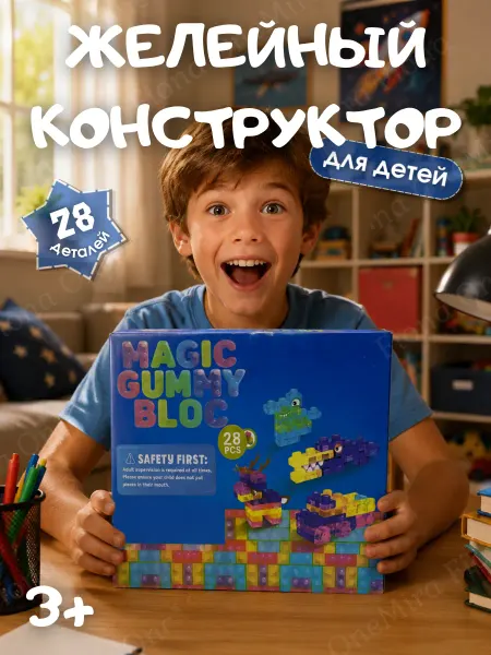 Конструктор желейный для детей 28 деталей