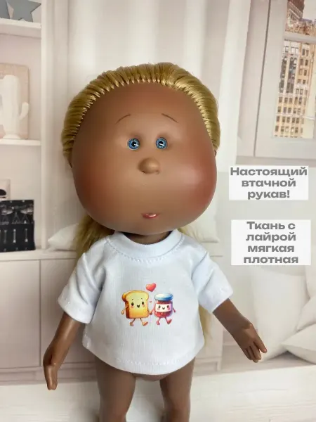 Футболка на куклу Nines MIA, 30 см