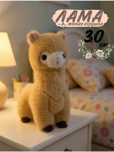 МАЛЕНЬКАЯ СКАЗКА Мягкая игрушка обнимашка Альпака - Лама 30см