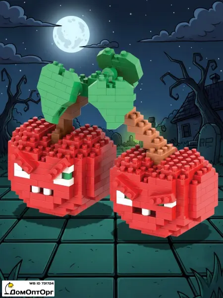 Zombie vs plants 3D 3D Конструктор Зомби вишнёвая бомба