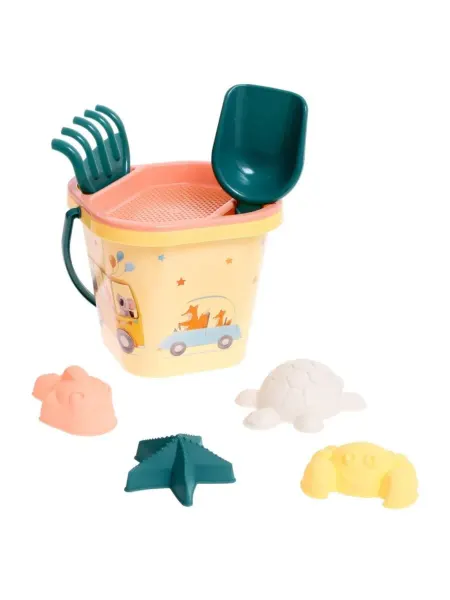 Lalababy Игрушки для песочницы ведёрко, совок, грабли, формы