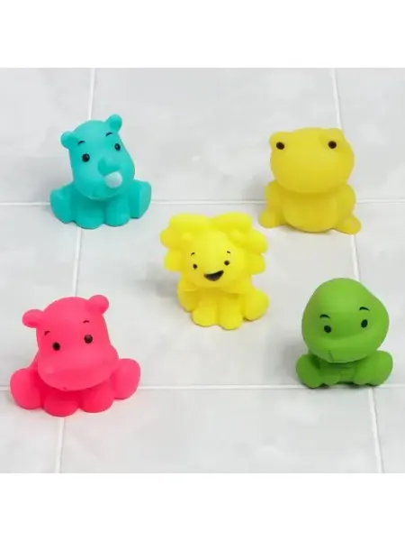Крошка Я Набор резиновых игрушек для игры в ванне Улыбашки, 5шт