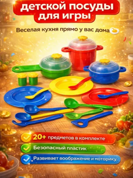 Набор детской посуды для игры
