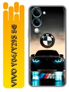 Чехол для Vivo Y04, Vivo Y04s, Vivo Y29s 5g с принтом BMW БМВ (мужской) на Виво У04, Виво У04s, Виво У29с 5G