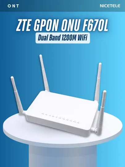 Роутер ZTE F670L GPON ONT, PLDT, гарантия полгода, 5G, двухдиапазонный, поддержка OMCI