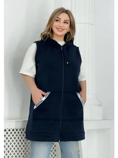 DINA FASHION Жилетка флисовая на молнии большой размер