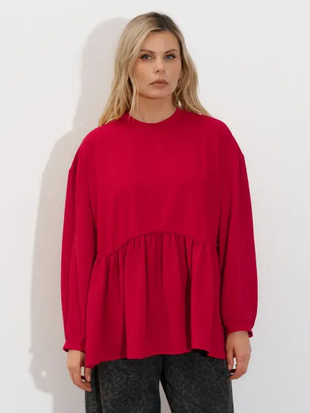 Lufashion Свитшот оверсайз с баской