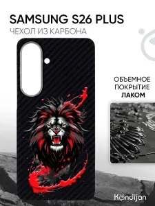 Чехол на Samsung S26 Plus 5G карбоновый, противоударный, черный с принтом МАШИНА ОСЕНЬ, с защитным лаковым покрытием / Самсунг Галакси S26 Плюс