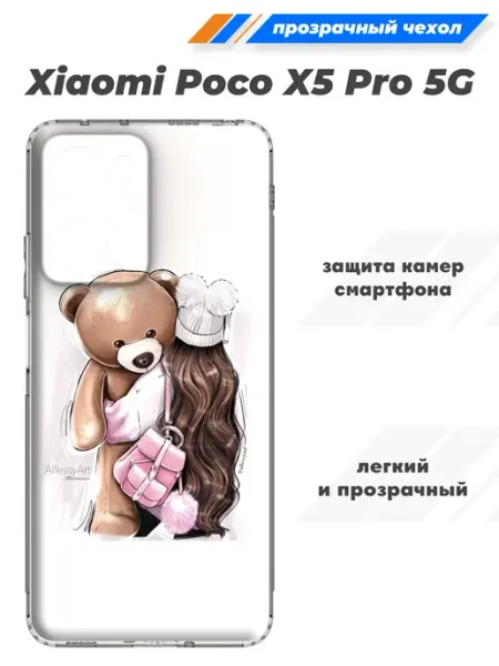 SuperPrint Прозрачный чехол для Xiaomi Poco X5 Pro 5G