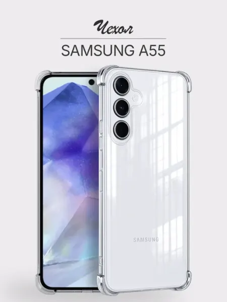Samsung Чехол А55 5G прозрачный противоударный