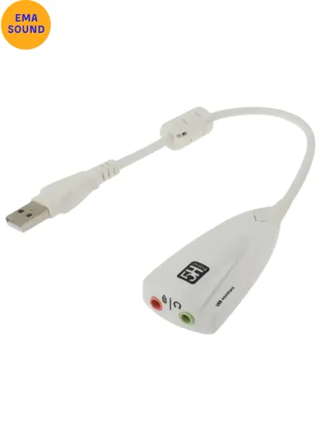 Внешняя звуковая карта USB Sound 5H для записи и прослушивания голоса