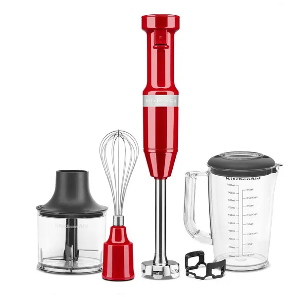 Погружной блендер KitchenAid 5KHBV83EER, плавная регулировка, пластик, металл
