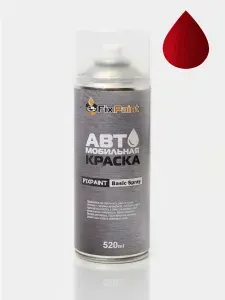 Краска FORD, код 5LTS, FANTASTIC RED, автомобильная эмаль FixPaint Spray в аэрозольном баллончике 520 мл