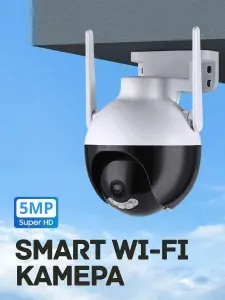 Камера видеонаблюдения WiFi уличная поворотная c микрофоном 5MP