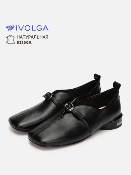 IVOLGA Туфли женские из натуральной кожи на низком каблуке