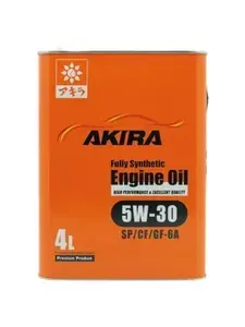 AKIRA Fully Synthetic SP/CF/GF-6A 5W-30 Масло моторное, Синтетическое, 4 л