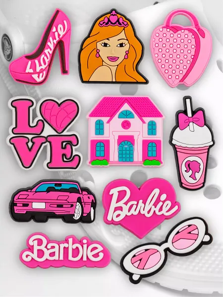 Jibba 10 штук джибитсы на crocs barbie