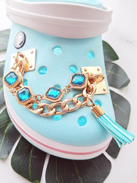 Fun_Jibz Джибитс цепочка на Crocs драгоценные камни