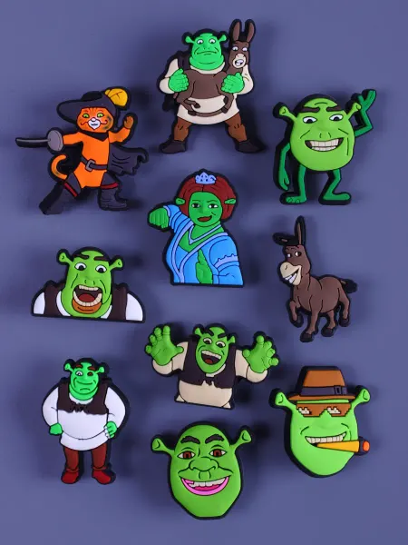 Jibzcharms Jibbitz набор джибитсы на crocs и сабо шрек