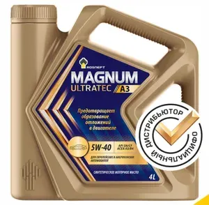 Rosneft MAGNUM ULTRATEC A3 5W-40 Масло моторное, Синтетическое, 4 л