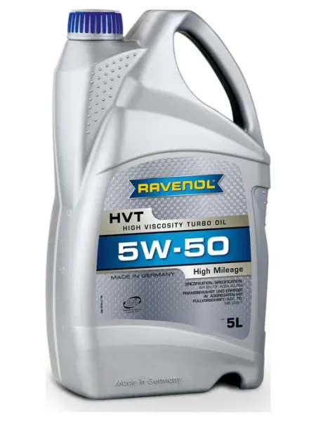 RAVENOL Моторное масло HVT 5W-50 для автомобилей с большим пробегом